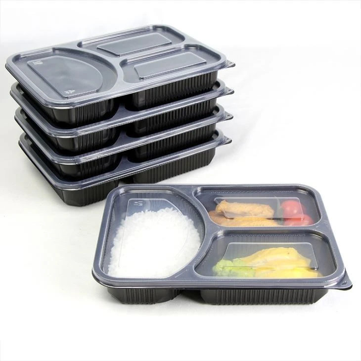 Microwave Safe Disposable 3 Compartment Lunch Box