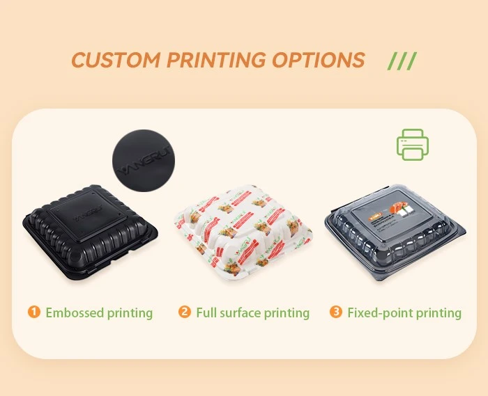 custom printed to-go boxes