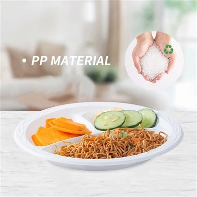 3 Compartment Plastic Plates